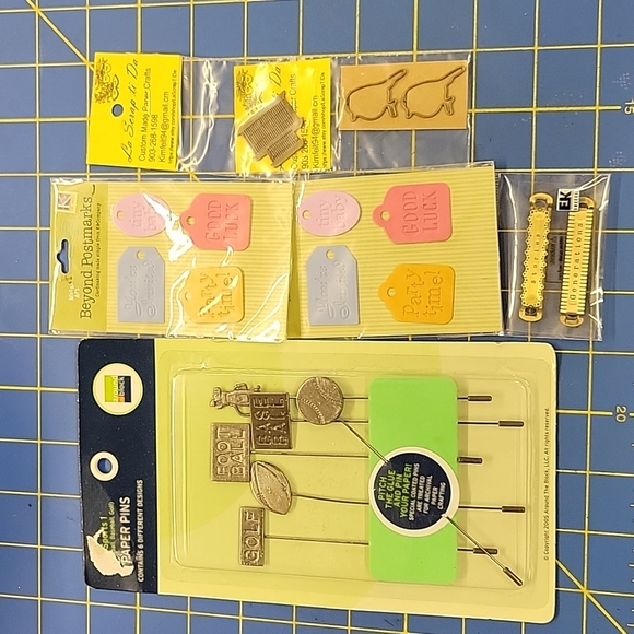 Metal Accent Lot of 6 Scrapbook Paper Crafts - Picture 1 of 5